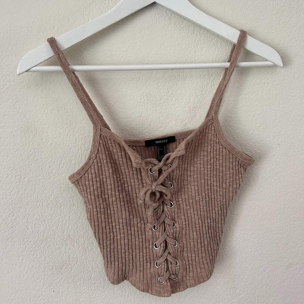 Knit Crop Top Tank Top